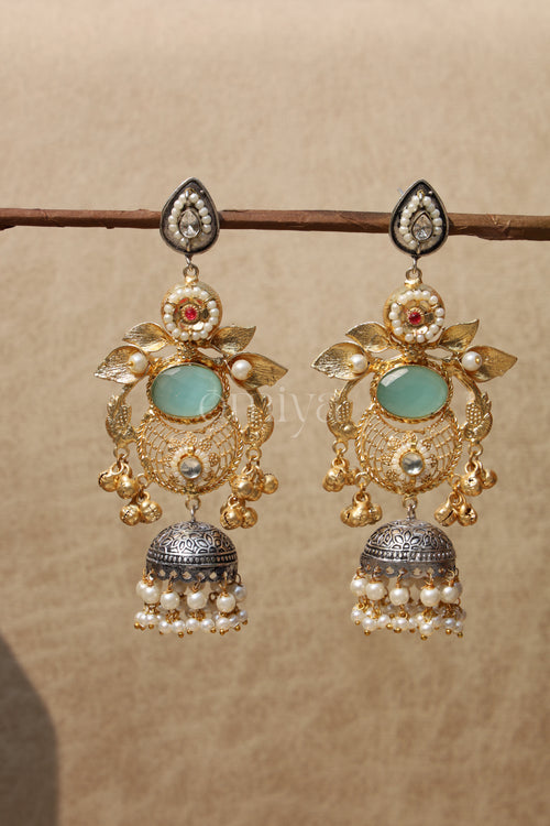 Firoza Meenakari Jhumkas
