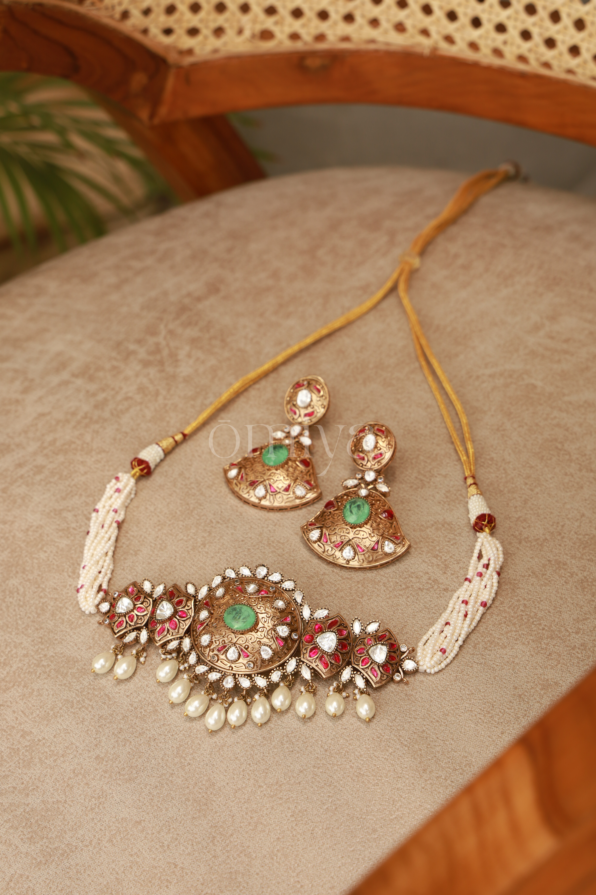 The Emerald Court Meenakari Set